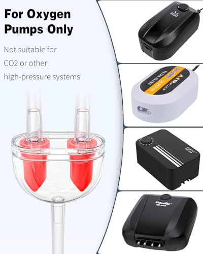 Pawfly 6 Pack Aquarium Check Valves Fish Tank Air Pump Valves Plastic 2-Way Non-Return Valves Pump Protectors for Standard 3/16 Inch Airline Tubing Fish Tank Accessories for Aeration Setup