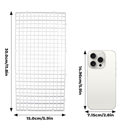 12 Pack Transparent Acrylic Tank Lid with Clips, Aquarium Lid Hood, Fish Tank Top Cover, Breeder Tank Lid, Acrylic Grid Panel Fish Tank Lid, Aquarium Cover Lid - color: Transparent, size: 12 Pacs