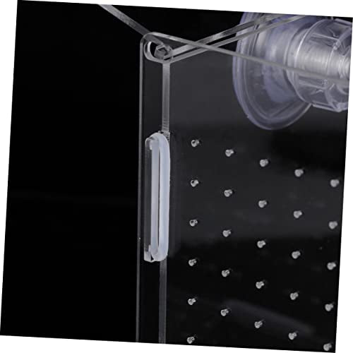 FRCOLOR Modern Fish Tank Isolation Box Clear Aquarium Breeding Box Suction Cup Ideal for Guppies and Betta