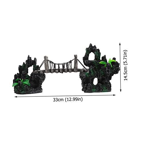 Alipis Aquarium Figurine Resin Bridge Decoration for Fish Tank Creative Underwater Ornament Unique Landscaping Adornment for Aquariums and Home Decor