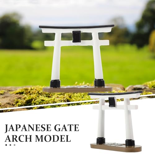 Japanese Torii Gate,Fish Tank Decorations Asian Aquarium Statue Japan Shrine Oriental Pagoda Bridge Sandstone Ornament Betta Fish Decorations for Tanks As Shown
