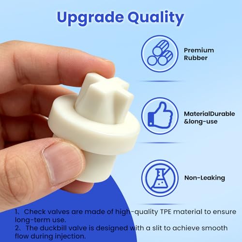 12 PCS MCCVDB0 Check Valve Duckbill Replacement for Stenner Pumps 45 85 100 170 Series, Santoprene Duck Bill Valves for Peristaltic Pump Tube MCCP202, Regular Maintenance Parts