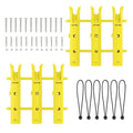 Aventik Tube Fishing Rod Holder Bracket Wall Mounted Boat Side Mount Tool Holder Tube Links with Screws 1/2/3/4/6 Pole Tube Fishing Rod Holders - color: 6-Pole Yellow