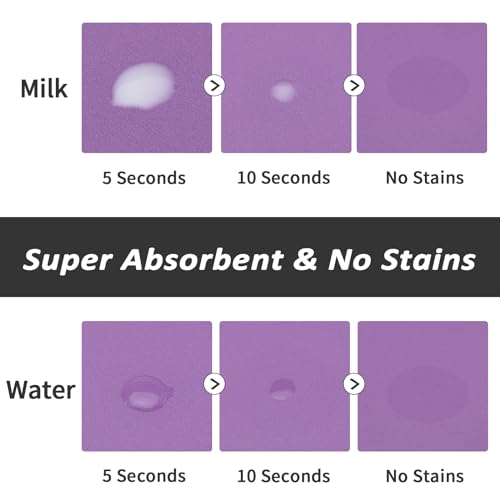 HotLive Dog Food Mat - Absorbent Cat Mat for Food and Water, No Stains Pet Feeding Bowl Mat, Easy to Clean Pet Placemats, Quick Dry Dog Water Dispenser Mat for Messy Drinkers | Paw Purple 12"x 19" - color: Paw Purple, size: 12"x19"