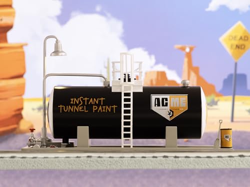 Lionel Looney Tunes Acme Plug-Expand-Play Tank O Gauge Model Train Accessory – Illuminated Tank with Metal Platform & Walkways, Railroad Scenery, Age 14+