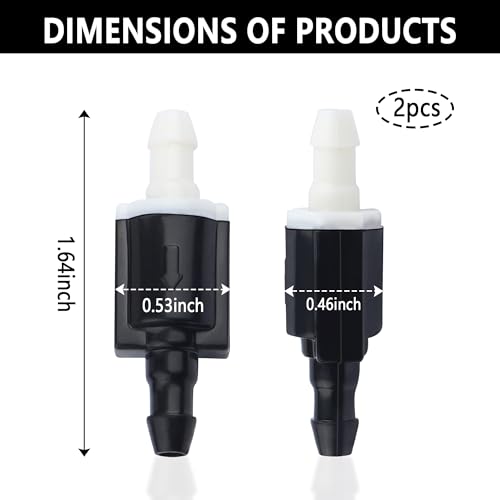 2PCS Windshield Washer Check Valve Replacement OEM#85381-AE020,Front Windshield Washer Nozzle Check Valve Compatible with Toyota,Perfect Windshield Sprayer Nozzle Repair Kit