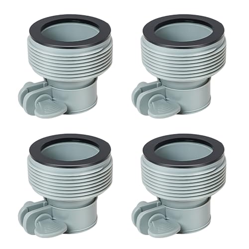 Hose Adapter Type B, 4PCS 1.25inch to 1.5inch Hose Conversion B Kit, Above Ground Pool Adapter Connects for Filter Pumps Saltwater System