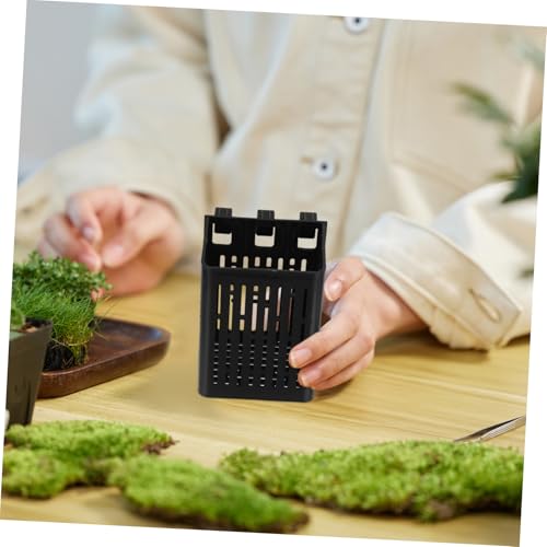 ibasenice Aquarium Plant Anchor Wall Mount Fish Tank Hydroponic Baskets for Freshwater Live Aquatic Plant Cup - color: Black