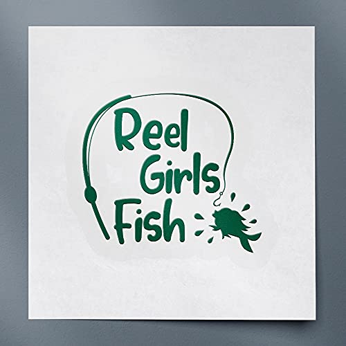 2 Pcs - Angdest Club Decal Stickers of Girls Fish (Green) Premium Waterproof Vinyl Decal Stickers for Laptop Phone Accessory Helmet Car Window Mug Tuber Cup Door Wall Decoration Andskusd44382Gr070722 - color: Green, size: 5.5'' x 4.8''