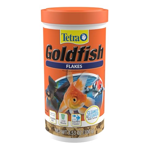 Tetra Goldfish Flakes, Nutritionally Balanced Diet for Aquarium Fish, Vitamin C Enriched Flakes, 3.53 oz - size: 3.53 Ounce (Pack of 1)