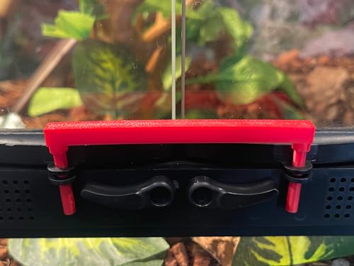 Reptile Box Lock Pin for Zoo Med 40 Gallon Breeder, Secure Locking Clip for Double Door Glass Terrarium, Escape-Proof Lid Security (Red) - color: Red