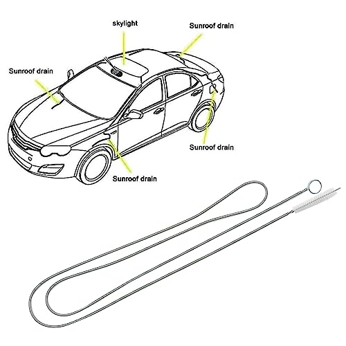 Flexible Drain Brush,Extra Long Pipe Tube Cleaner Fridge Flexible Drain Brush Skinny Tube Spiral Cleaning Brush Drinking Straw Cleaner,Nylon Cleaner Double Ended Elastic Hose Pipe 60-inch 2 PCS