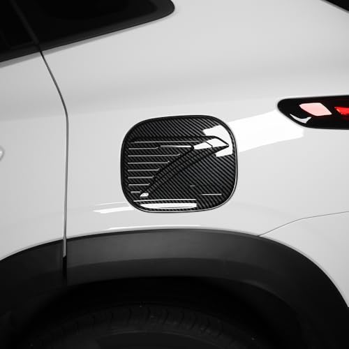 Fuel Tank Door Trim Cover Compatible with Chevy Trax 2024 2025, ABS Exterior Gas Cap Scratch Protection Sticker-Carbon - color: Carbon