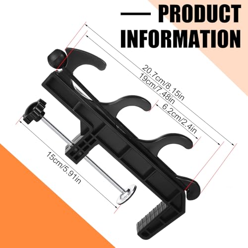 2 Sets Truck Bed Fishing Rod Holder, Holds 4 Rods, Fits 2.36" Thick Rails, Easy Install Kayak & Fly Rod Storage Rack - color: Black, style: 3 Holes
