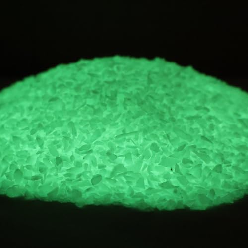 Glow in the Dark Gravel Stones,Aquarium Gravel,Aquarium Sand,Decorative Glow Gravel Rocks for Fairy Garden Fish Tank Succulents Pot Vase Filler Decor, 1 Pound (Yellow Green, 1-3mm) - color: Yellow Green, size: 1-3mm