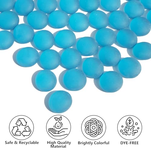 QYGL Sea Glass Gems - 0.9 Lb Blue Frosted Flat Glass Marbles, Flat Gems Decorative Stones for Vase Fillers, Aquarium Rocks, Floral Supplies, Table Scatter, Craft Mosaics, and DIY Ornaments - color: Aquamarine