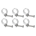 uxcell 6Pcs Double Wire Hose Clamp, 25-29mm Adjustable Stainless Steel Wire Hose Clips with M8 Bolt for Dust Collection Hose, Pump Hose Pipe - size: 25-29mm