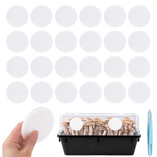 24-Pcs 3" Monotub Adhesive Filter Disks - 2mm Thick Monotub Filter Discs for Mushroom Growing Supplies - Replacement Filter Pads for Monotub Filters and Fruiting Chambers - color: 2mm