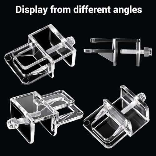 6 PCS Acrylic Fish Tank Lid Holder Aquarium Tank Clamps Lid Clear Rimless Aquarium Top Cover Lids Support Clamps Hood Replacements for Glass Aquariums Top