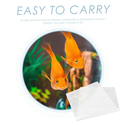 OUNONA 20pcs Transparent Aquarium Fish Packing Bags for Safe Transport and Display Tear-resistant Fish Shipping Pouches for Freshwater and Saltwater - size: 40X65X0.1CM