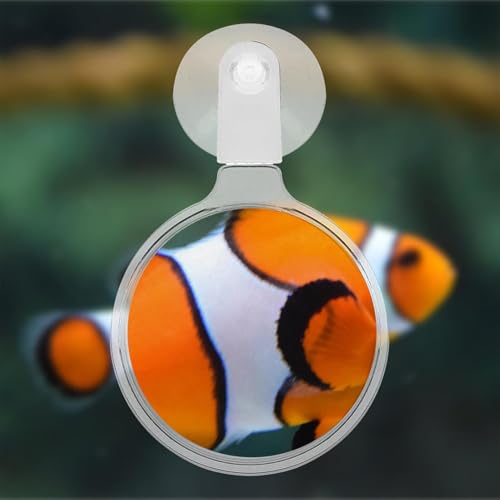 4 Pack Aquarium Magnifier, Fish Tank Magnifying Glass for Coral Reef Aquarium, Acrylic Fish Tank Viewer Magnifying Glass with Suction Cup for Viewing Coral and Taking Pictures