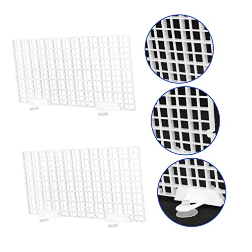 1Set Aquarium Bottom Grid Divider Board Suction Cups for Fish Tank Separation Durable Isolation Board for Fish Breeding and Tank Supplies