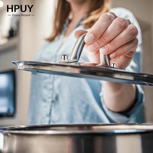 Pot Lid Handle Replacement Kit for 4.33'' Hole Diameter - Compatible with Stainless Steel Glass Lids,Only Handle Replacement Kits
