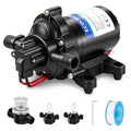 ECO-WORTHY RV Water Pump 12Volt 3.5GPM 50PSI 12V Fresh Diaphragm Pump with Pressure Switch and Self-Priming for RV Yacht Garden Sprayer Food Truck - size: 3.5GPM-50PSI-12V-Barbed Hose Adapters