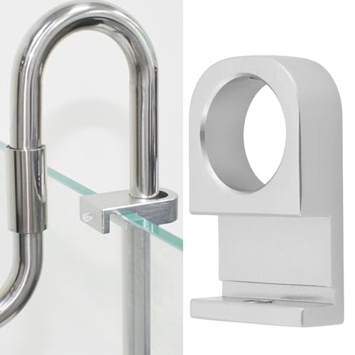 The Lord of the Tools 2pcs Aluminum Alloy Pipe Holder Clamp Distance 16mm Aperture 21.5mm for Aquarium Inlet and Outlet Pipes, L