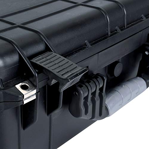 MEIJIA Portable All Weather Waterproof Protective Hard Case,Compact Camera Case with Customizable Fit Foam,Fit Use of Drones,Camera,Equipments, Elegant Black,20.62 x16.85x8.11inches - color: Elegant Black
