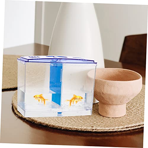 UKCOCO Fish Breeding Tank with Removable Divider Isolation Box for Fish Shrimp Easy to Clean Lightweight Aquarium Hatchery for Betta