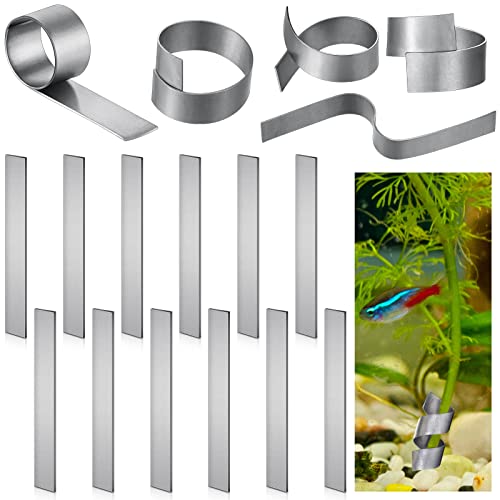 15 Pcs Aquarium Plant Over Weight Anchor 5 Inch Can Cut Metal Strips 250g Plant Weights Anchors for Fish Tank Reinforced Weight Prevents Floating