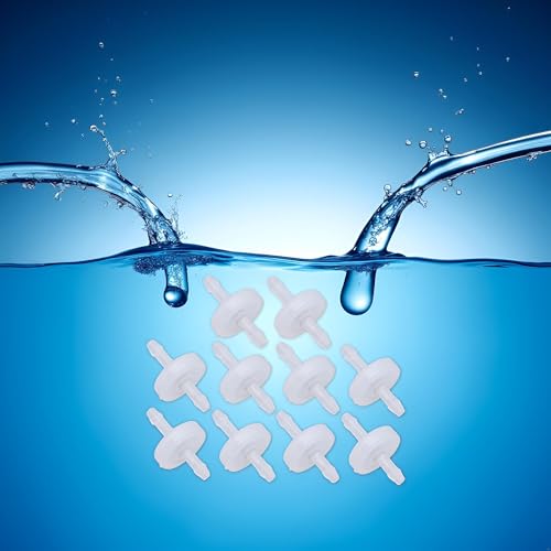 10cs White 1/8" 3mm Plastic Check Valve Hose Barb Non Return Ozone Resistance Plastic Valve Check Aquarium for Water Fuel Oil Air Gas