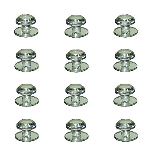 Mirart 1¼" Diam. Bevelled Knob,on a 2" Self Stick Round Acrylic Mirror Back (12 Pack) - style: 1¼ Round -12 Pack