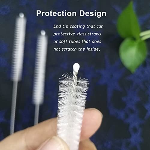 Long Straw Cleaner Brush Extend 10 inch, Wide 10mm diam Pipe Cleaners, Long Brush for Sippy Cup, Water Bottle and Tubes, Drinking Straw Cleaning Brush Set 10 Pack
