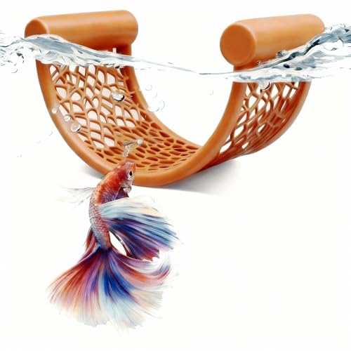 CPLIKE Natural Wood Betta Hammock - Floating Resting Log for Bettas, Shrimp & Nano Fish - Aquarium Hideout, Fish Tank Decor, Aquatic Perch for Small Tanks - color: B: Wood