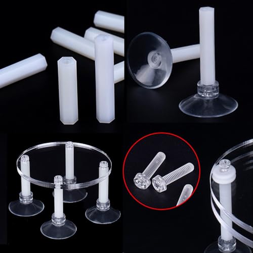 Water Pump Stand Fish Aquarium Accessories Sump Fish Tank Water Pump Rack Acrylic Shockproof Water Pump Bracket submersible pump stand Suction Cup Pump Rack (120×160MM) - size: 120×160MM