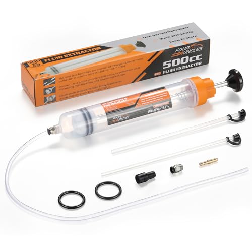 FOUR UNCLES Fluid Extractor & Filling Pump for Easy Oil Change - size: 500cc(58cm hose)