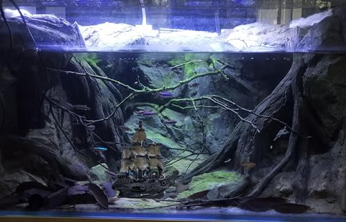 M2cbridge Aquarium Decor Castle Shipwreck Ornament Underwater Landscape(Galleon) - color: Galleon