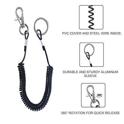 M MAXIMUMCATCH Maxcatch Magnetic Fly Fishing Net Release Holder Retractor with Carabiner Clip and Lanyard - color: Orange+Retractable Coil (1pc)