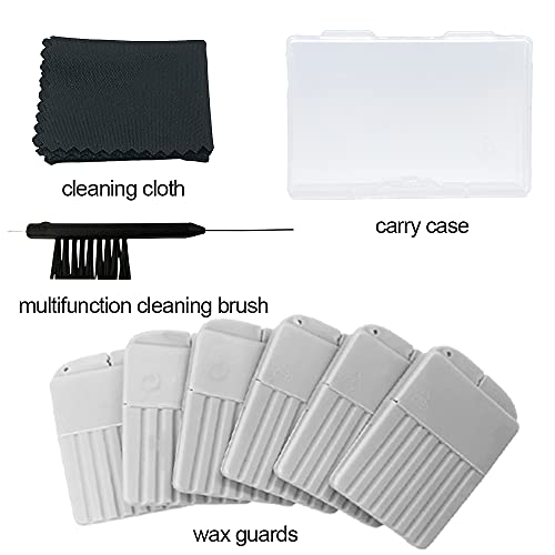 Wax Guards Cerumen Stop Filters for Phonak/Unitron/Widex Hearing Aids Cleaner with Cleaning Brush Kit Tools and Carry Case – 6Packs/48 Pieces