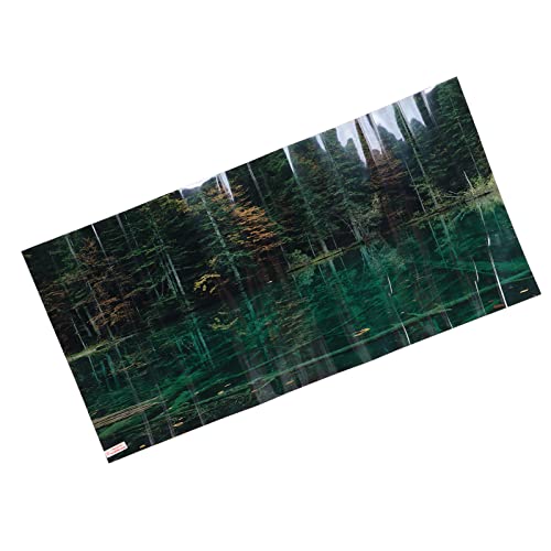 Fish Tank Background Decoration, 3D PVC Self Adhesive Wallpaper Sticker with Lake Reflection Pattern, Aquarium Background for Freshwater and Saltwater Tanks (61 * 30CM) - size: 61*30CM