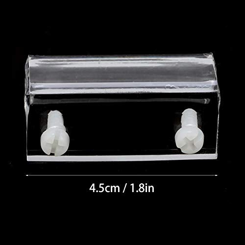 ZJchao 4-Pack Clear Aquarium Glass Cover Clips – Rimless Lid Holders Compatible with Flat- Fish Tanks, Secure Adhesive- Support for Glass Canopy Covers