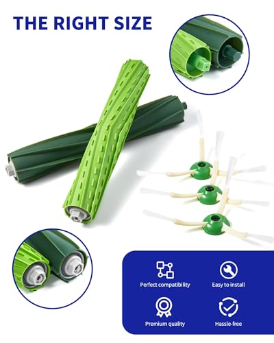 Replacement Parts & Accessories for iRobot E, I & J Series, Combo i5, j5 Series Robot Vacuum, Dual Multi-Surface Rubber Brushes & 3 HEPA Filter & 3 Edge-Sweeping Brushes - color: 10 Pack