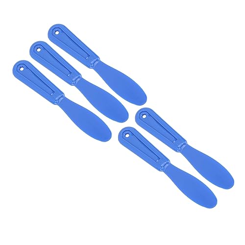 5pcs Straight Spatula,Plastic Plaster Spatulas Mixing Knife for Alginate Plaster Materials (Dark Blue)