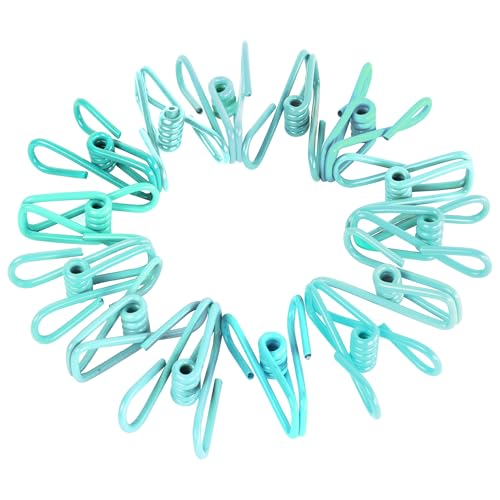 30 Pack Blue Chip Bag Clips for Food - PVC 2 Inch Coated Sealer for Sealing Food - Paper Holder, Clothesline Clip for Laundry Hanging, Kitchen Bags, Multipurpose Clothes Pins - color: Blue
