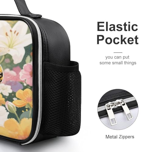Goldfish Swimming in The Fish Tank Lunch Bag for Women Men,Reusable Portable Lunch Box, Soft Cooler Lunchbox for Work Picnic