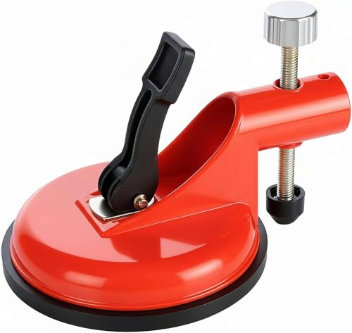 Adjustable Height Countertop Leveling Tool - Professional Seam Leveler for Granite & Marble with Vacuum Lifting Clamps - Floor Gap Fixer Red 1pcs - color: Red, size: 1pcs