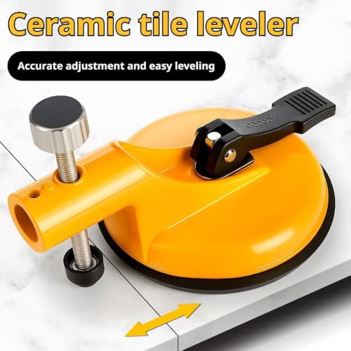 Adjustable Height Setter & Countertop Leveling Tool, Floor Gap Fixer Tool, 2026 Upgraded Pro Countertop Alignment Clamps, Adjustable Vacuum Suction Seam Countertops Leveling Alignment Clamp (Red)