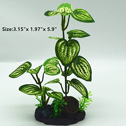 EDGCTYU Aquarium Silk Plants for Betta Fish Tank, Aquarium Plant Aquatic Water Grass Foreground Decor，Fish Tank Decorations(4PCS Green Grasses) - color: Light Green, size: small 4